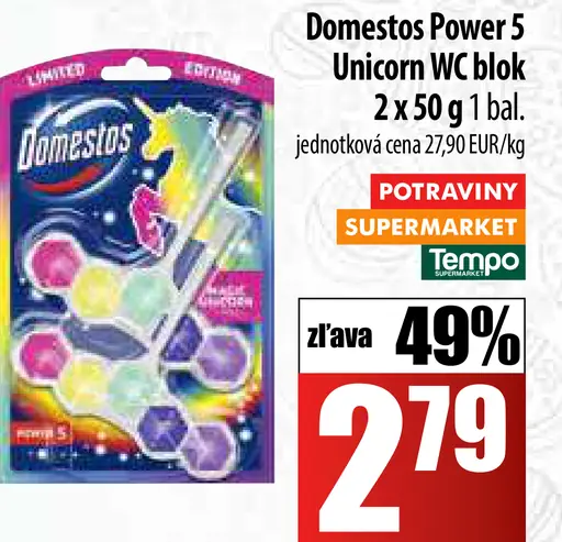 Domestos Power 5 Unicorn WC blok