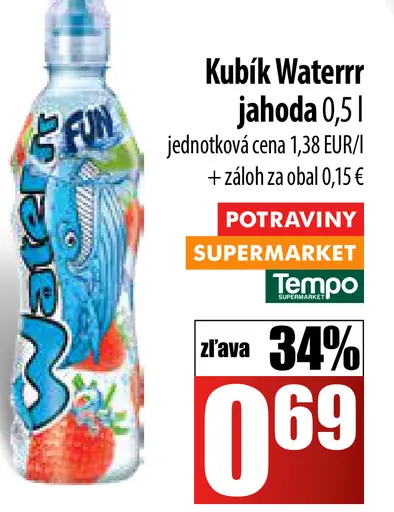 Kubík Waterr jahoda