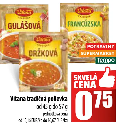 Vitana tradičná instantná polievka
