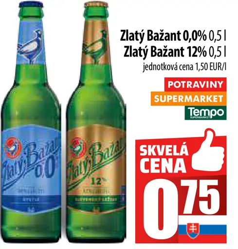 Zlatý Bažant Radler 0,0% citrón