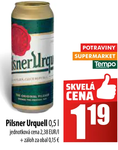 Pilsner Urquell plechovka