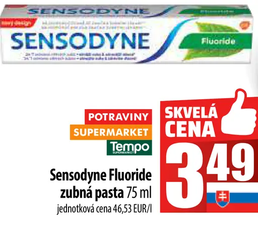 Sensodyne Fluoride zubná pasta s fluoridom
