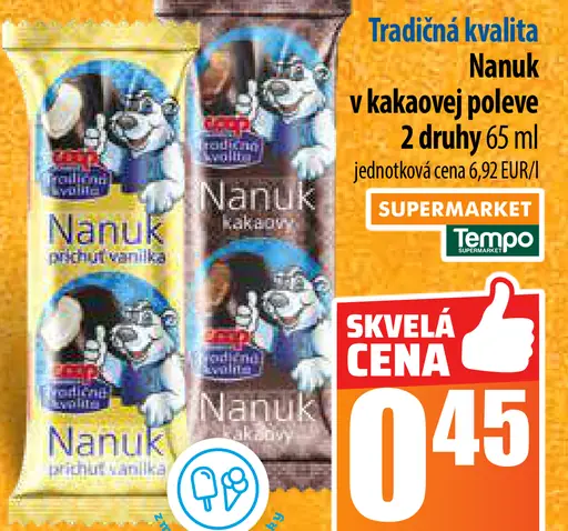 Coop Nanuk v kakaovej poleve