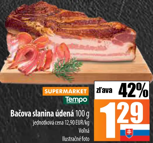 Bačova slanina údená