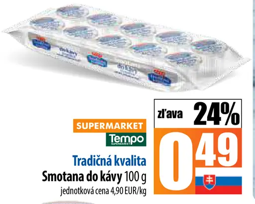 Tradičná kvalita Smotana do kávy