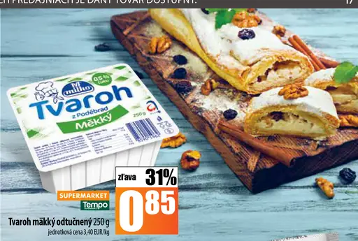 Milkino Tvaroh mäkký odtučnený