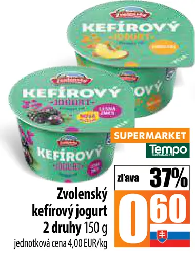 Zvolenský kefírovy jogurt