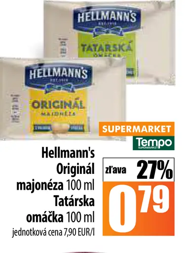 Hellmann’s Original majonéza a Tatárska omáčka