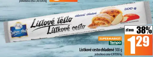 Koláčikové cesto Lístkové