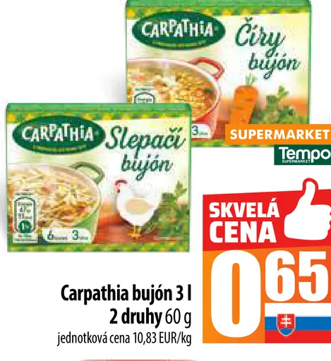 Carpathia bujón 2 druhy