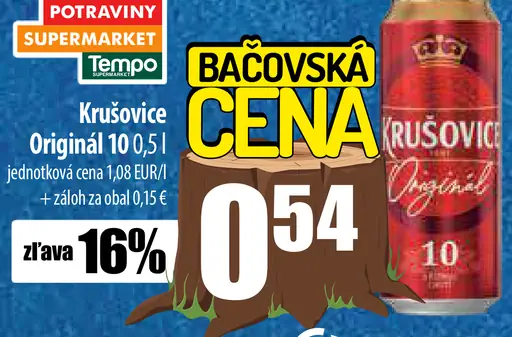 Krušovice original plechovka