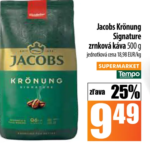 Jacobs krönung signature zrnková káva