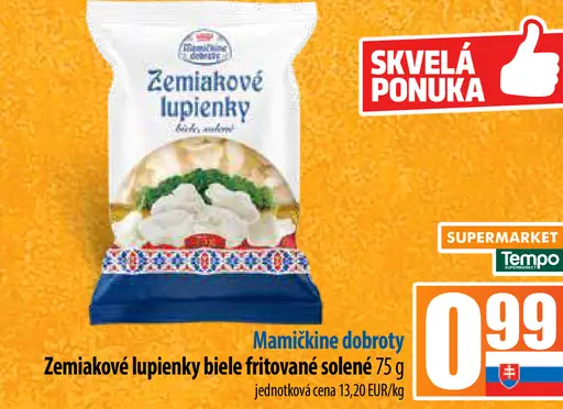 Mamičkina dobroty Zemiakové lupienky biele fritované solené