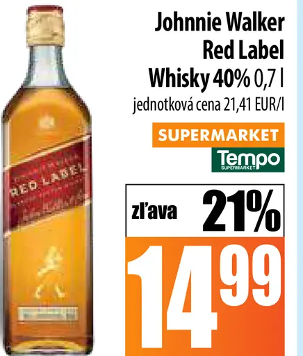 Johnnie Walker Red Label Whisky 40%