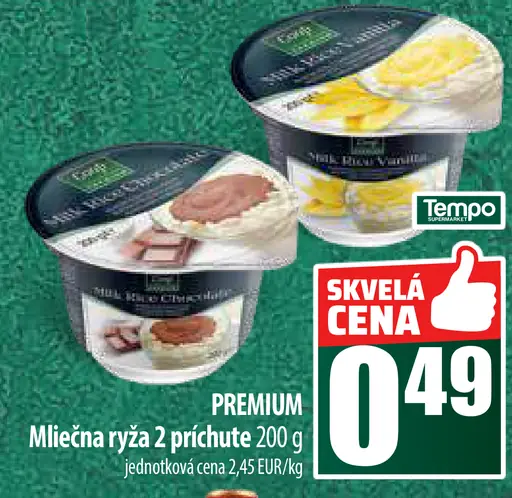 Mliečna ryža PREMIUM s príchuťou
