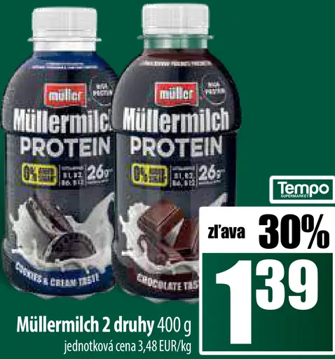 Müllermilch 2 druhy
