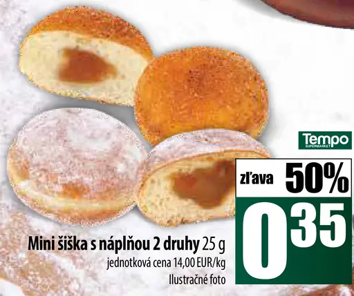 Mini šiška s náplňou 2 druhy