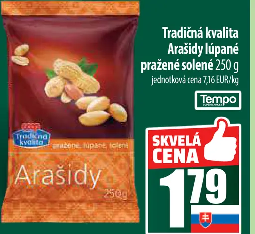 Tradičná kvalita Mandle pražené solené