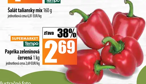Tempo Paprika zeleninová červená