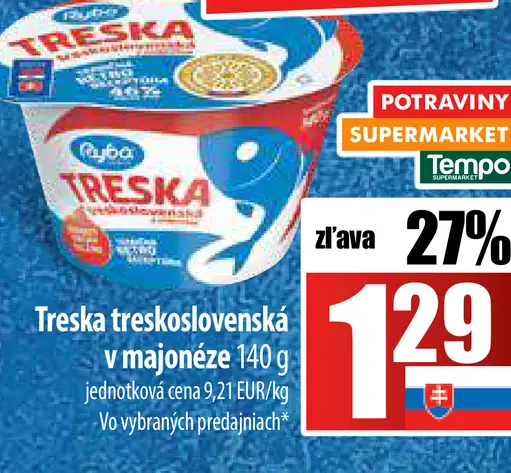 Treska treskoslovenská v majonéze