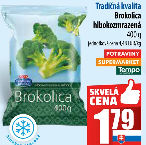 Brokolica hlboko mrazená