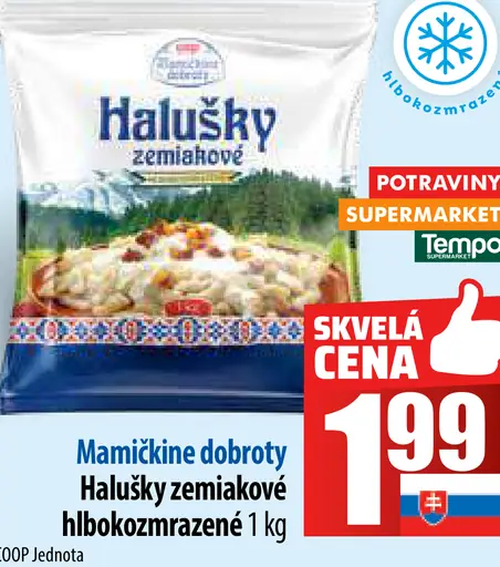 Maminkine dobroty Halušky zemiakové hlboko mrazené