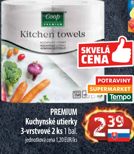 PREMIUM Kuchynské utierky 3-vrstvové