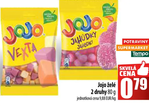 Jojo Želé rôzne druhy