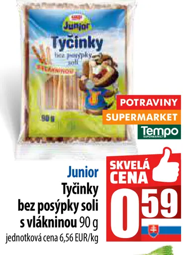 Junior Tyčinky bez posýpky soli