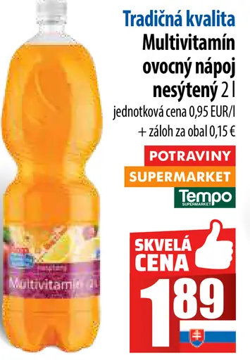 Tradičná kvalita Multivitamín ovocný nápoj