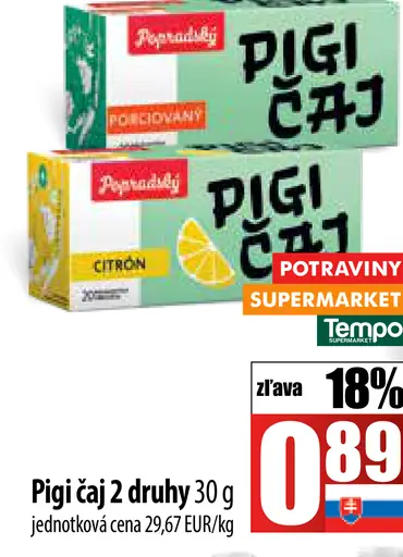 Pigi čaj 2 druhy