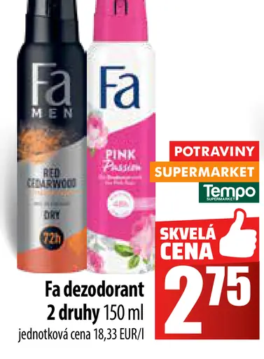 Fa dezodorant 2 druhy