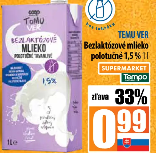 Bezlaktózové mlieko Temu Ver