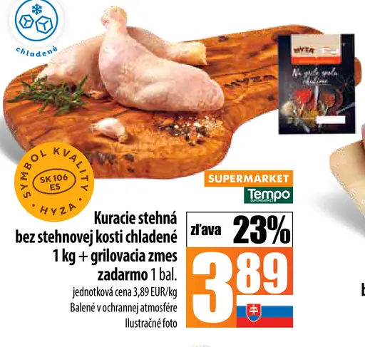 Tempo Kuracie stehná bez stehnovej kosti chladené