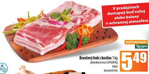 Bravčový bok s kosťou