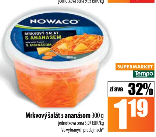NOWACO Mrkv ový šalát s ananásom