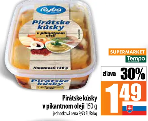 Ryba Pirát ske kúsky v pikantnom oleji