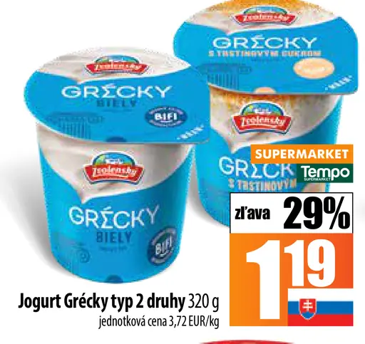 Zvolenský jogurt grécky typ