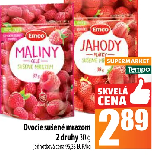 Emco ovocie sušené mrazom