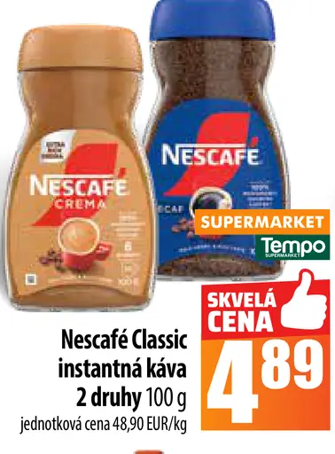 NESCAFÉ CLASSIC, instantná káva
