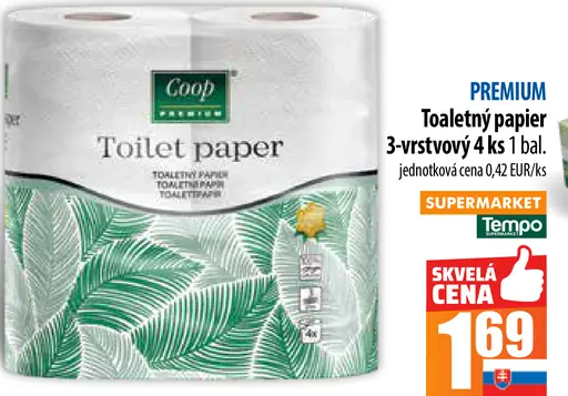 Coop Toaletný papier 3-vrstvový