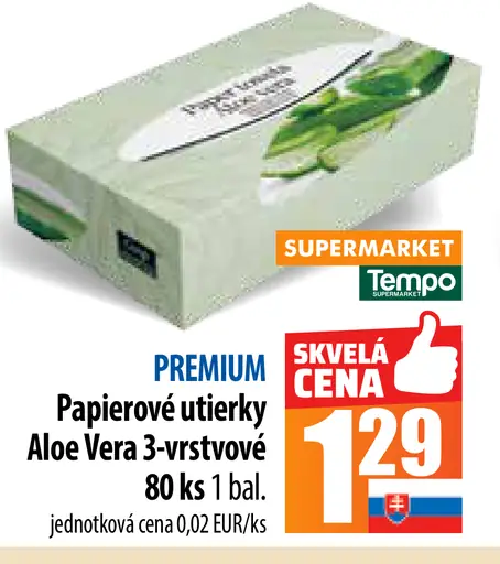 Premium Papierové utierky Aloe Vera