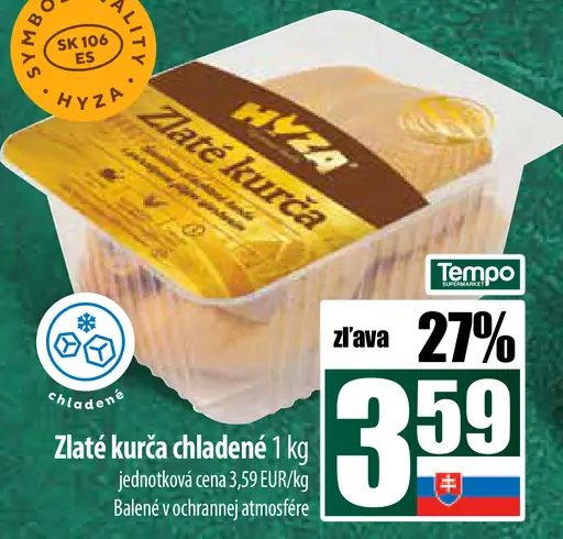 Zlaté kurča chladené