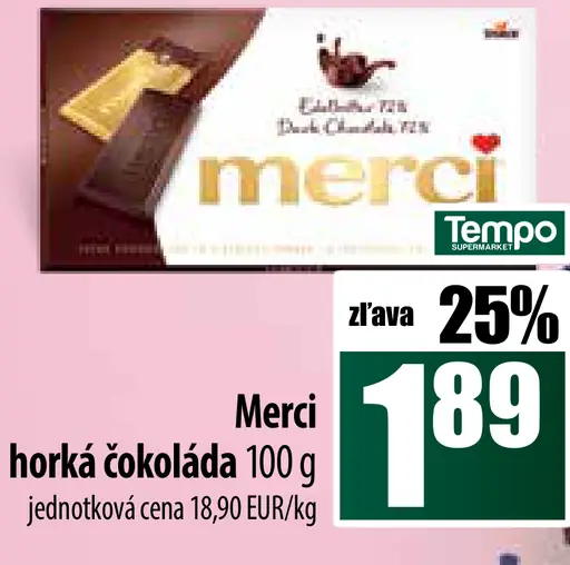 Merci horká čokoláda