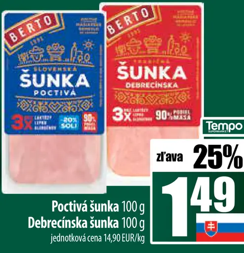 Berto Poctivá šunka