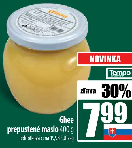 Ghee prepustené maslo