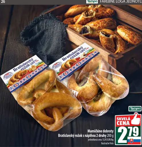 Mamičkine dobroty Bratislavský rožok s náplňou 2 druhy