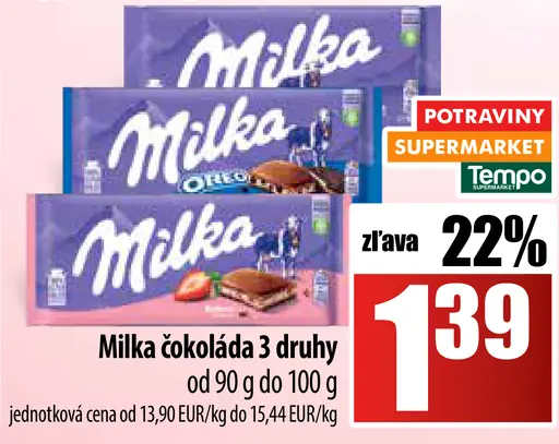 Milka Mliečna čokoláda