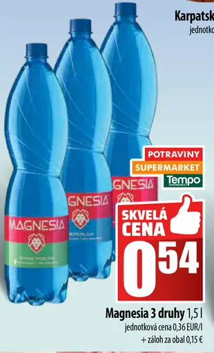 Magnesia 3 druhy