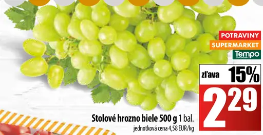 Stolové hrozno biele